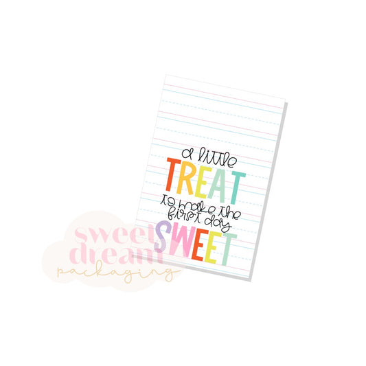 a little treat to make the first day sweet tag - digital download