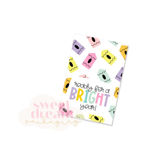 ready for a bright year tag - digital download
