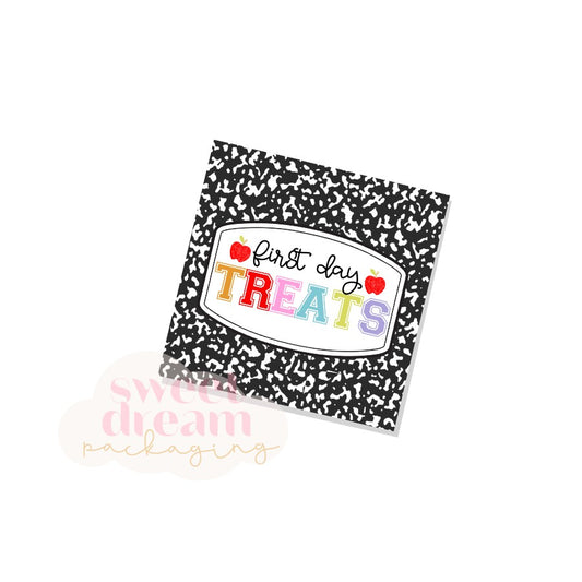 first day treats 2" square tag - digital download