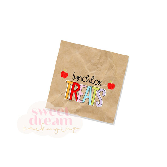 lunchbox treats 2" square tag - digital download