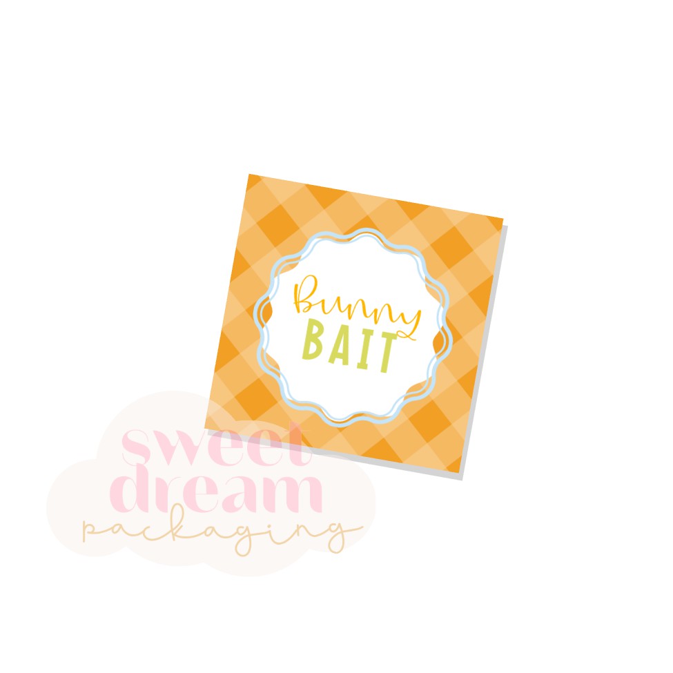 bunny bait 2.5" square tag - digital download