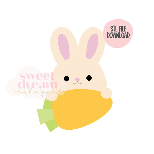 STL FILE DOWNLOAD - bunny with carrot regular size cutter