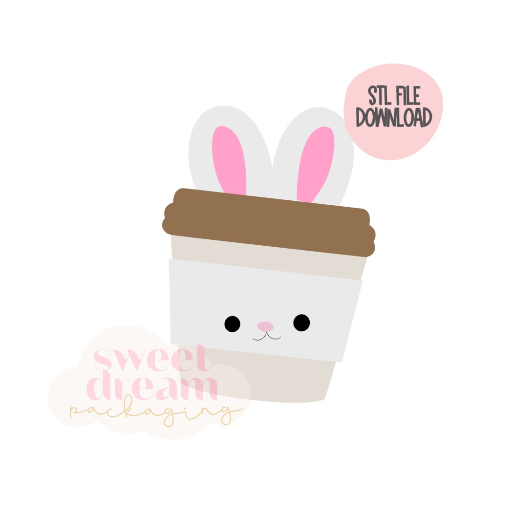 STL FILE DOWNLOAD - bunny latte regular size cutter