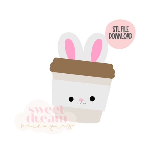 STL FILE DOWNLOAD - bunny latte regular size cutter