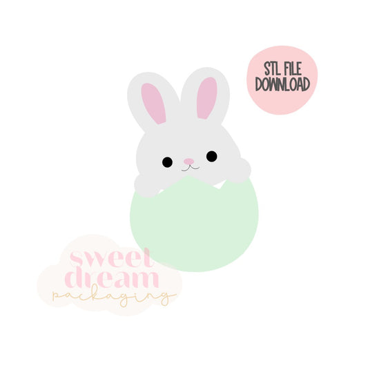 STL FILE DOWNLOAD - bunny in egg regular size cutter