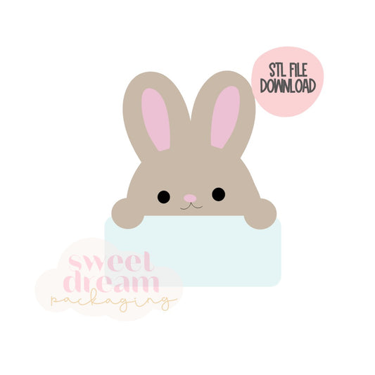 STL FILE DOWNLOAD - bunny name plaque regular size cutter