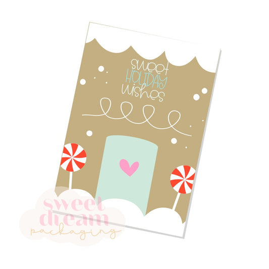 sweet holiday wishes cookie card - digital download