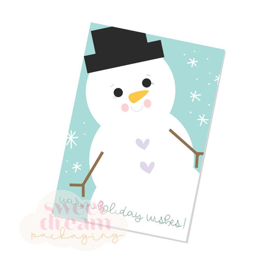 warm holiday wishes cookie card - digital download