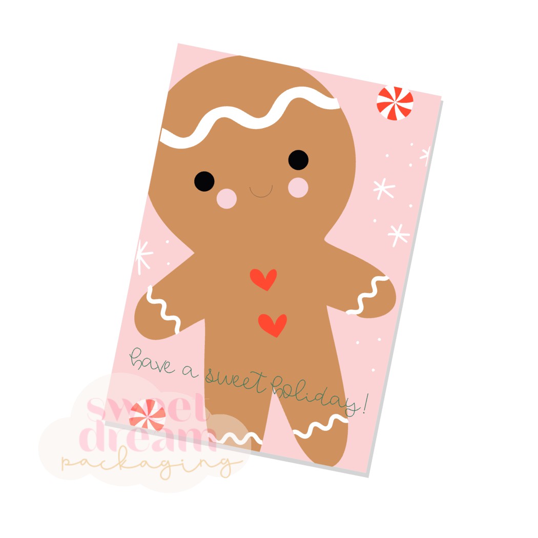 sweet holiday wishes cookie card - digital download