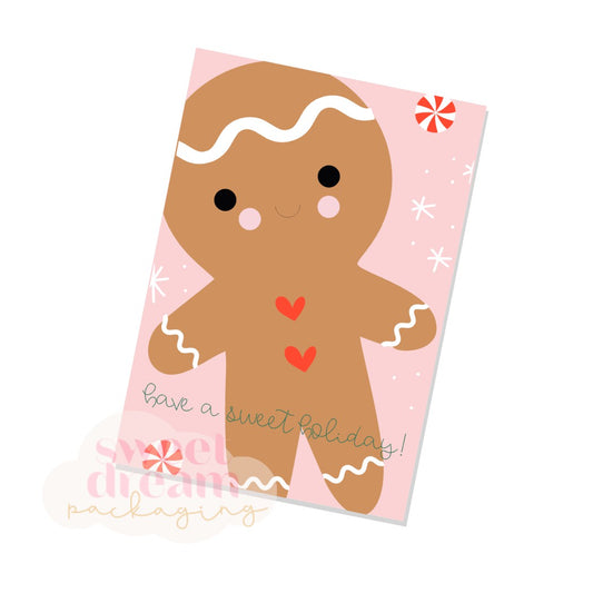 sweet holiday wishes cookie card - digital download