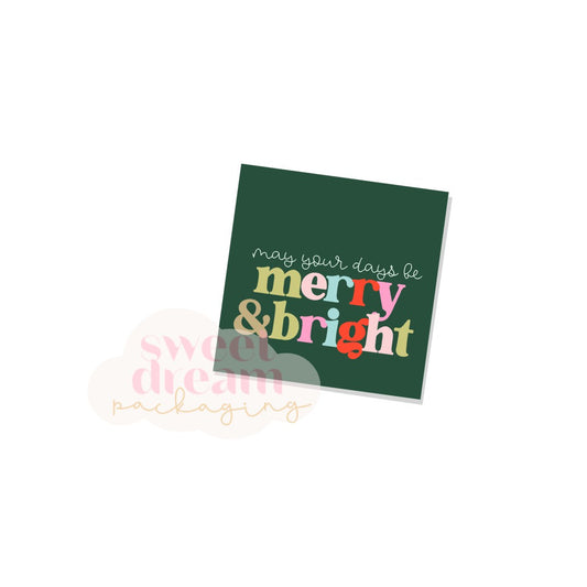 may your days be merry and bright tag - digital download