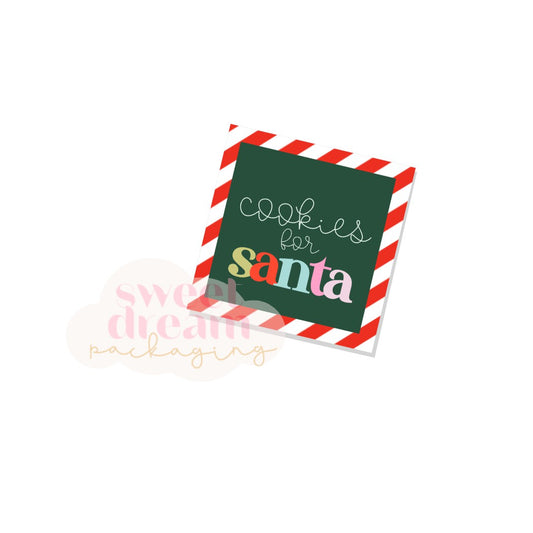 cookies for santa tag - digital download