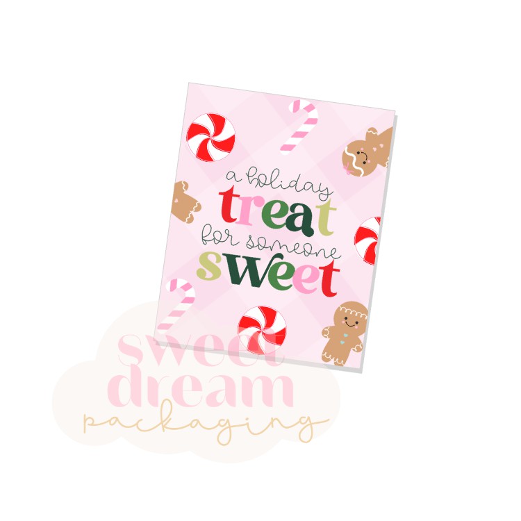 a holiday treat for someone sweet 2" x 2.5" tag - digital download