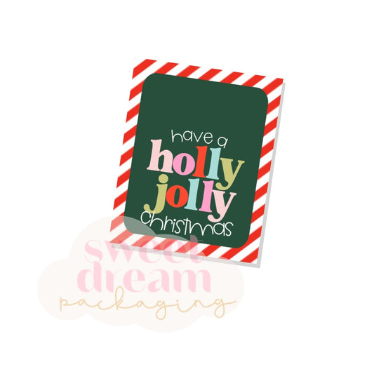 have a holly jolly christmas 2" x 2.5" tag - digital download