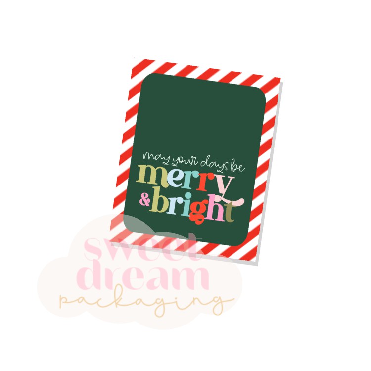 may your days be merry and bright 2" x 2.5" tag - digital download