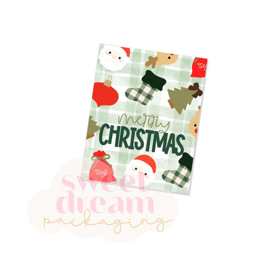 merry christmas 2" x 2.5" tag - digital download