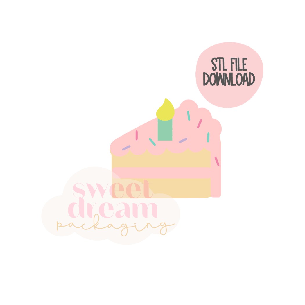 STL FILE DOWNLOAD - cake slice mini cutter