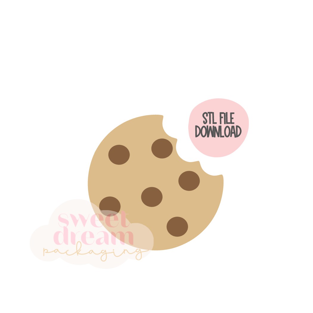 STL FILE DOWNLOAD - chocolate chip cookie