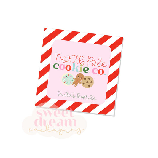 north pole cookie co 3.5" label - digital download