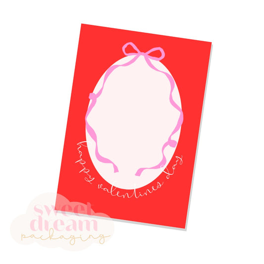 coquette valentines cookie card - digital download