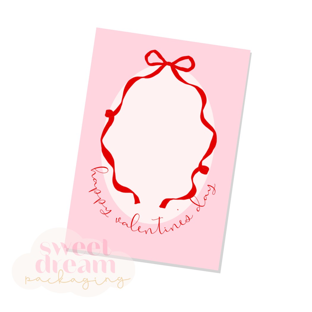coquette valentines cookie card - digital download