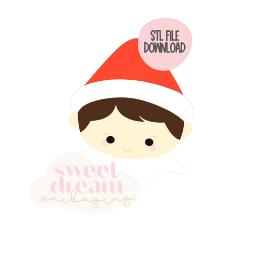 STL FILE DOWNLOAD - elf face regular size cookie cutter