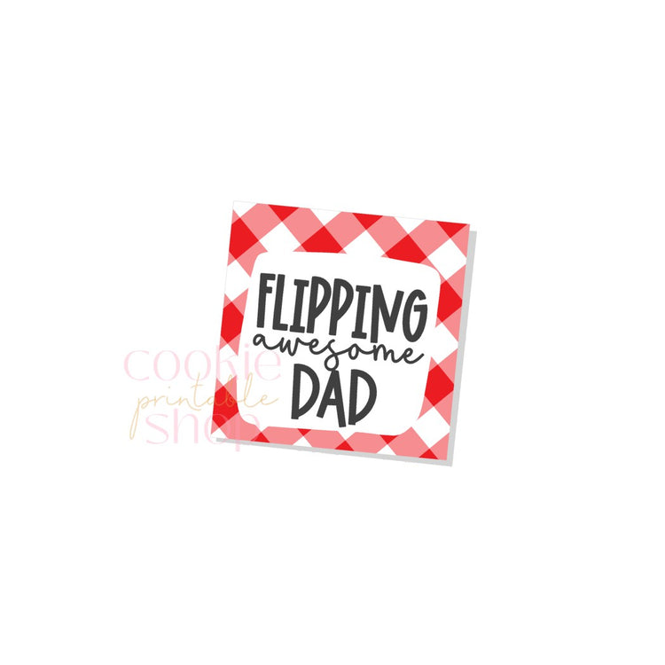 flipping awesome dad tag - digital download