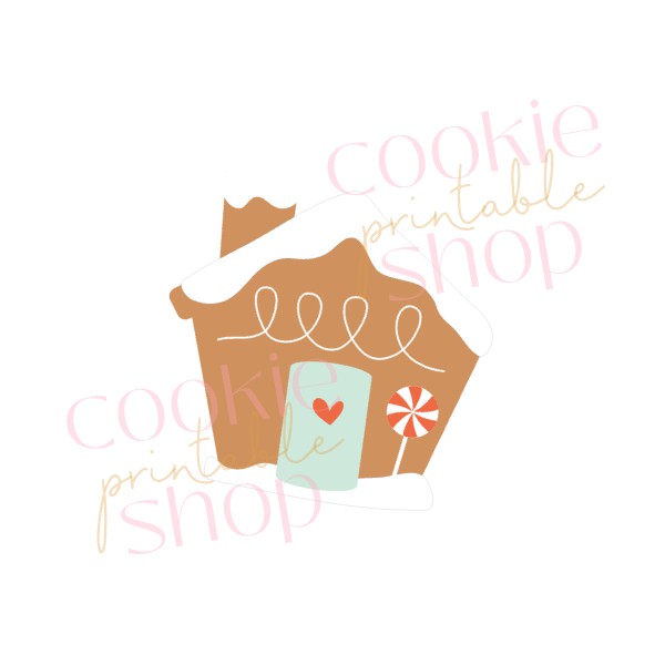 STL FILE DOWNLOAD - gingerbread house mini cutter