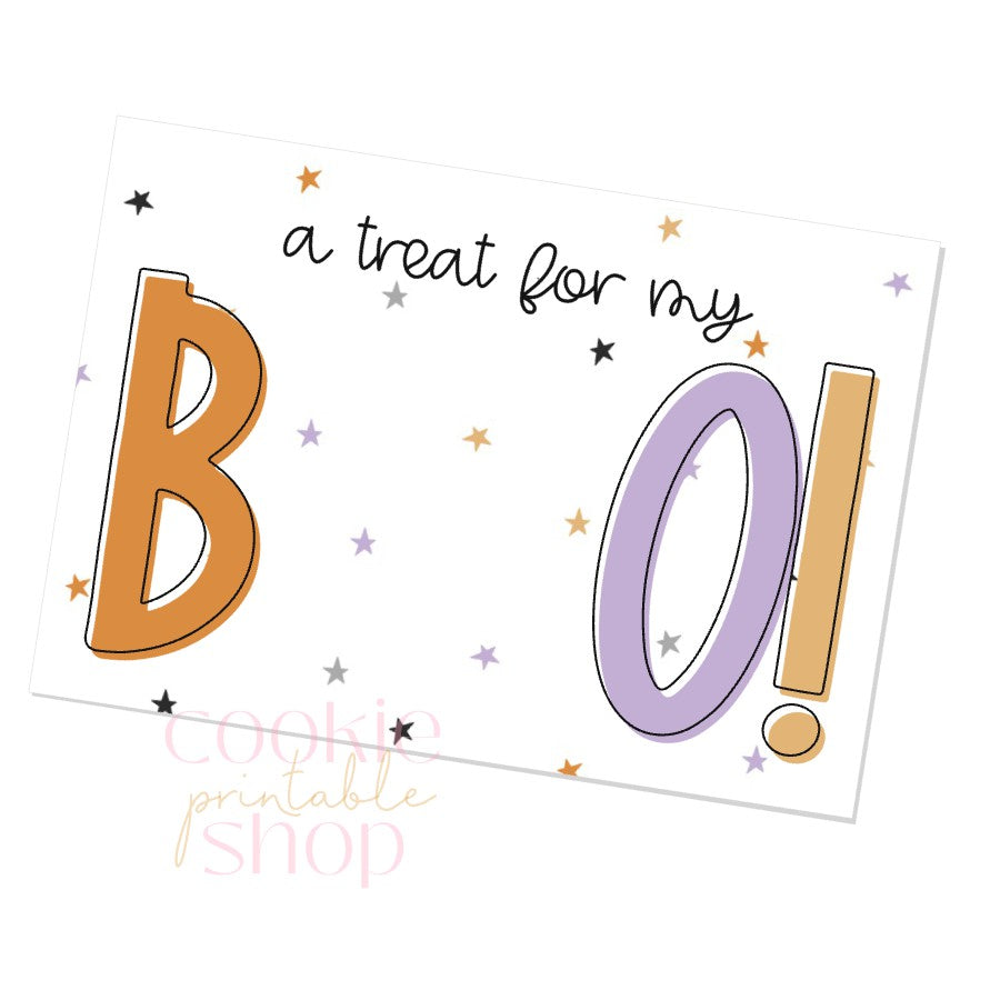 a treat for my boo cookie card - digital download