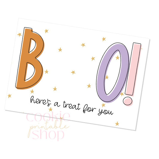boo! here's a treat for you cookie card - digital download