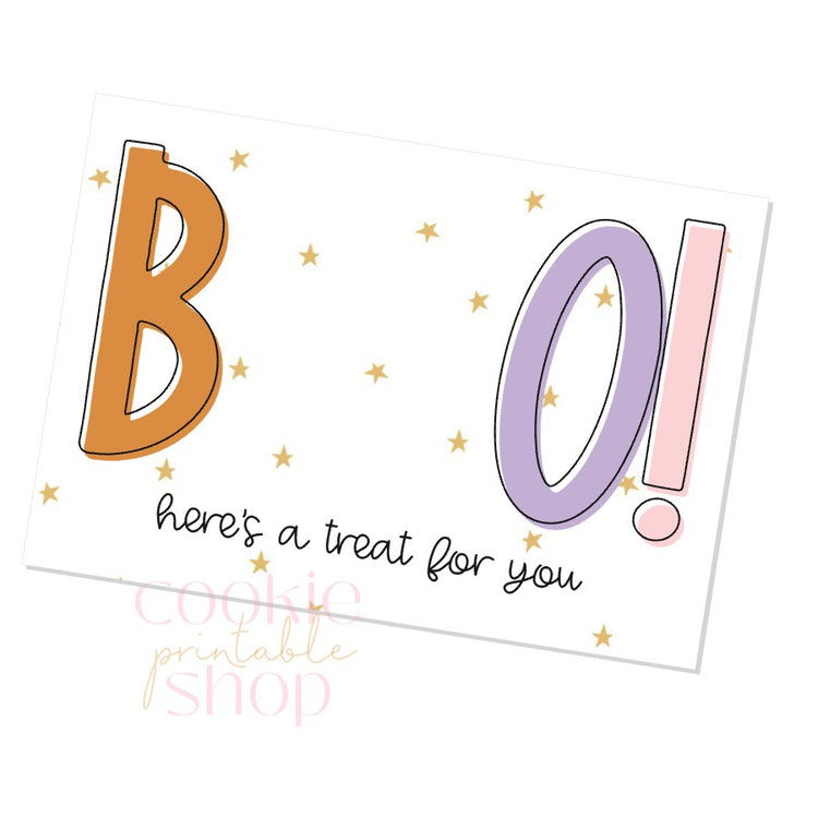 boo! here's a treat for you cookie card - digital download