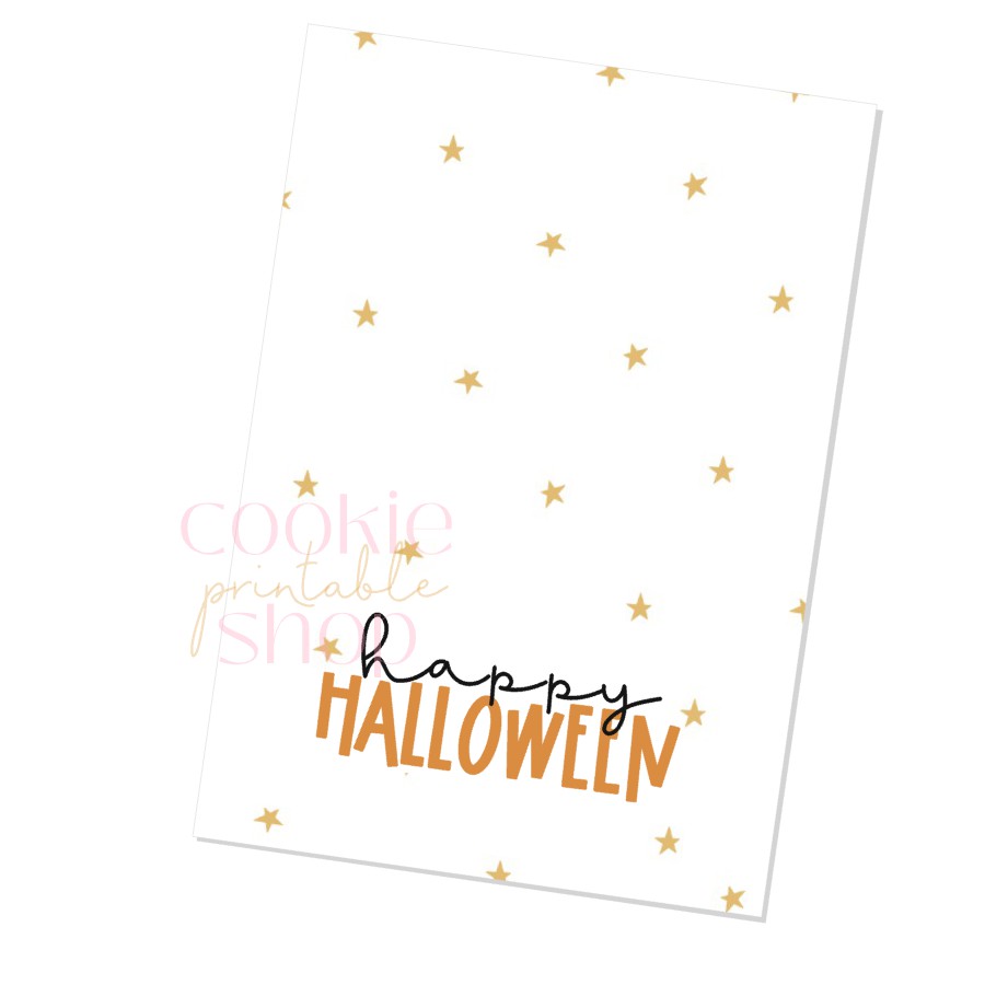 happy halloween cookie card - digital download