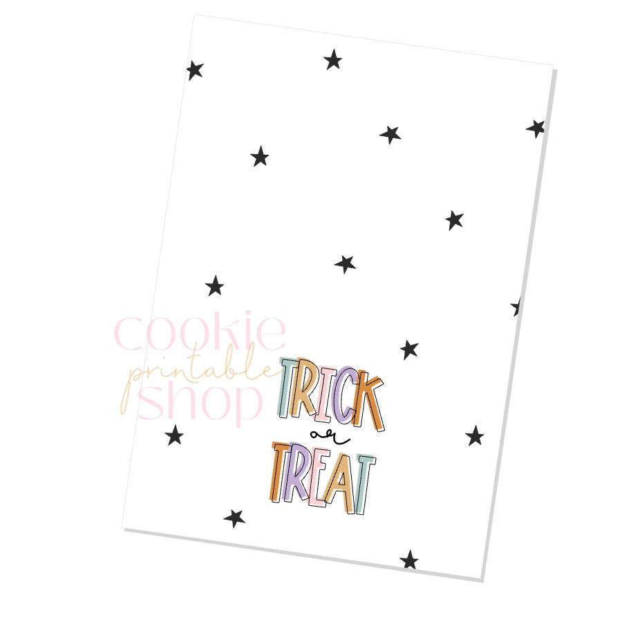 trick or treat cookie card - digital download