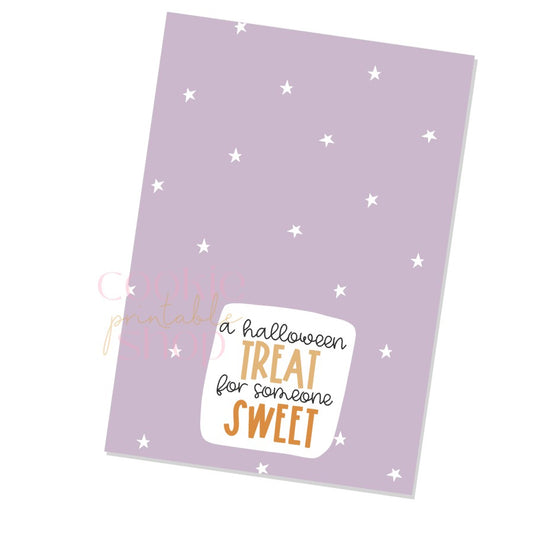 a halloween treat for someone sweet cookie card - digital download