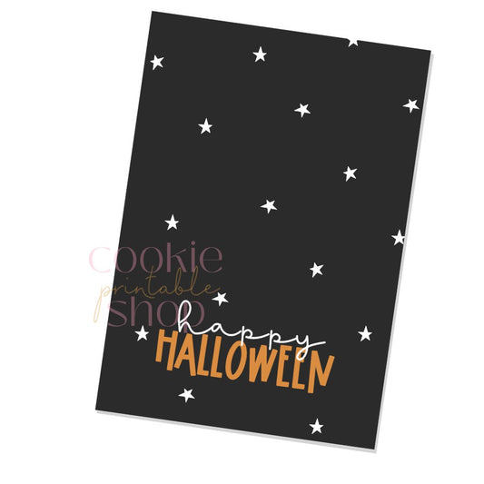 happy halloween cookie card - digital download