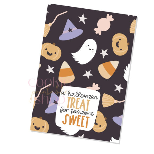 a halloween treat for someone sweet cookie card - digital download