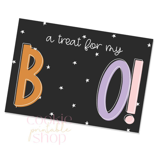 a treat for my boo cookie card - digital download