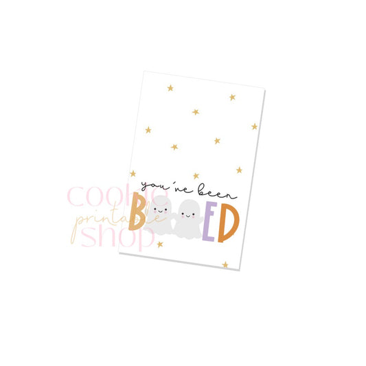 you've been booed rectangle tag - digital download