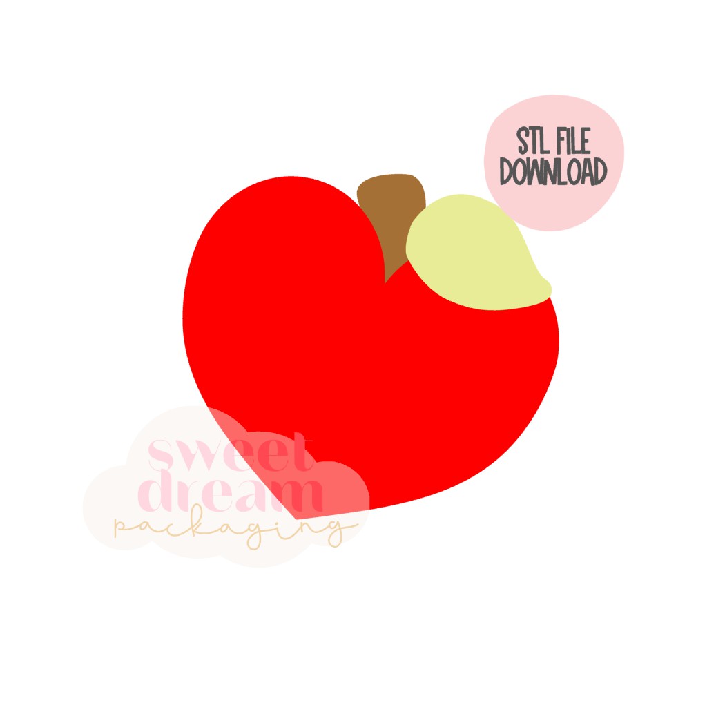 STL FILE DOWNLOAD - regular size heart apple cutter