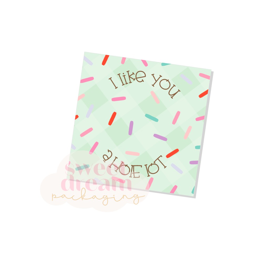 I like you a hole lot 3.25" square cookie card - digital download
