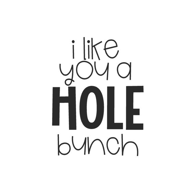 i like you a hole bunch regular size cookie cutter