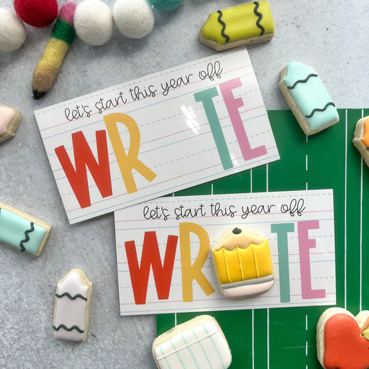 let’s start this year off write 6.5x3.5" cookie cards - pack of 24