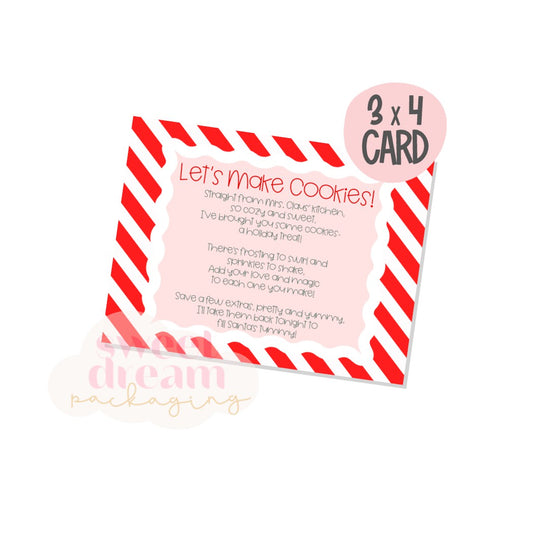 let's make cookies 4" x 3 cards - digital download