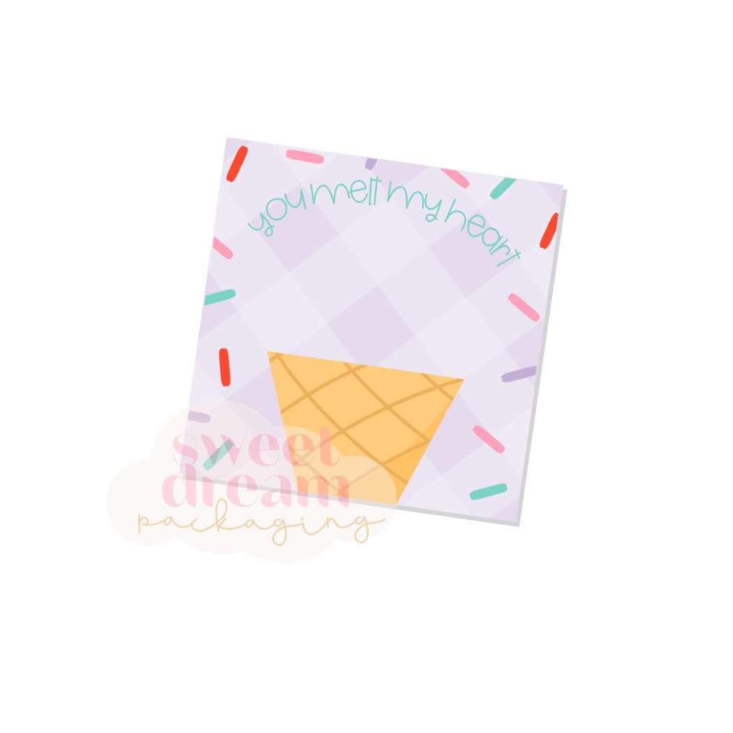 you melt my heart  3.25" square cookie card - digital download