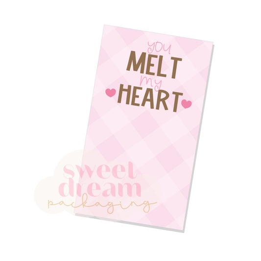 you melt my heart skinny cookie card - digital download