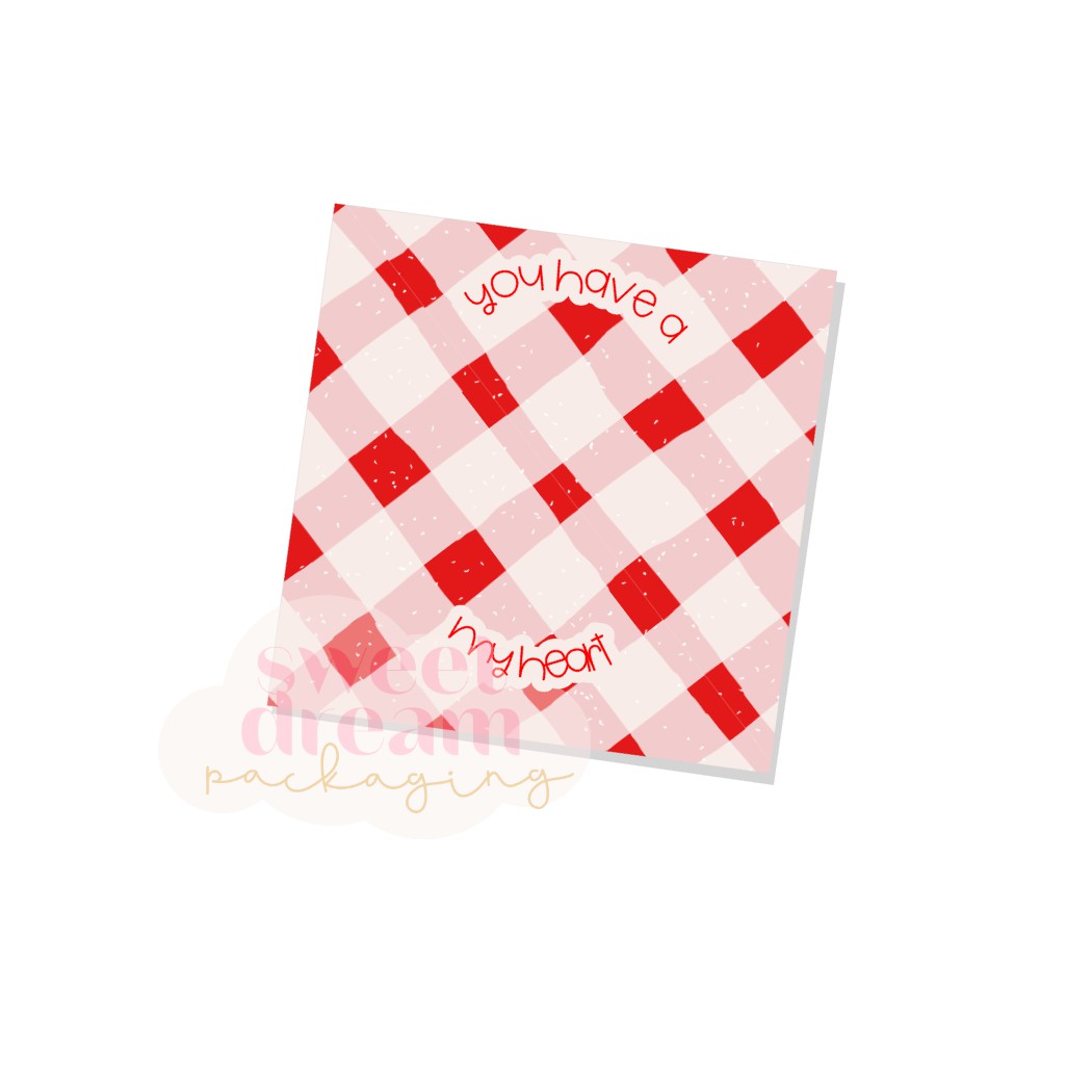 you have a pizza my heart 3.25" square cookie card - digital download