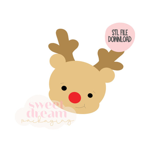 STL FILE DOWNLOAD - 2025 reindeer face regular size