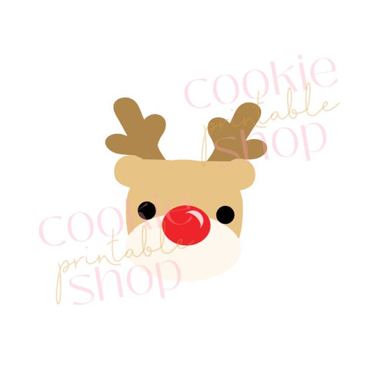 STL FILE DOWNLOAD - reindeer face mini cutter