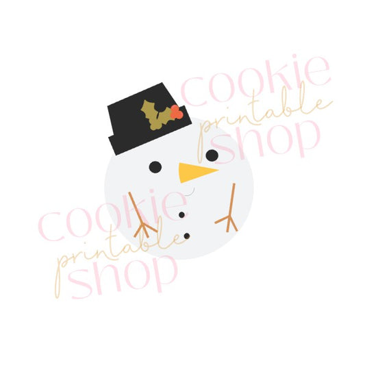 STL FILE DOWNLOAD - round snowman mini cutter