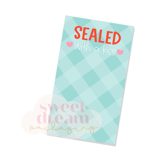 sealed with a kiss skinny cookie card - digital download